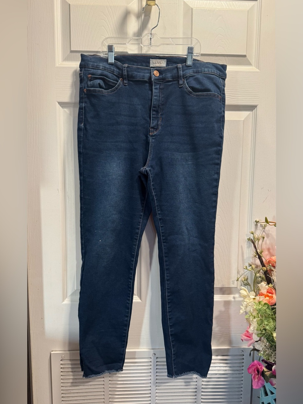 Nicole Miller Jeans Women's Size 14 Blue High-Rise Ankle Soho Skinny Jeans
